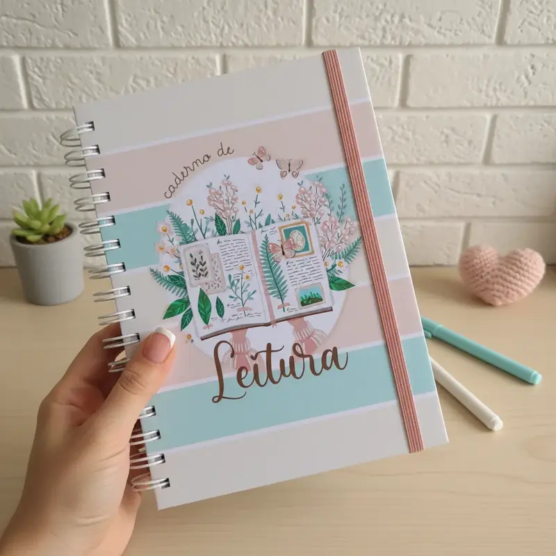 Caderno de Leituras A5 - Escolha a Capa(link na descrição)