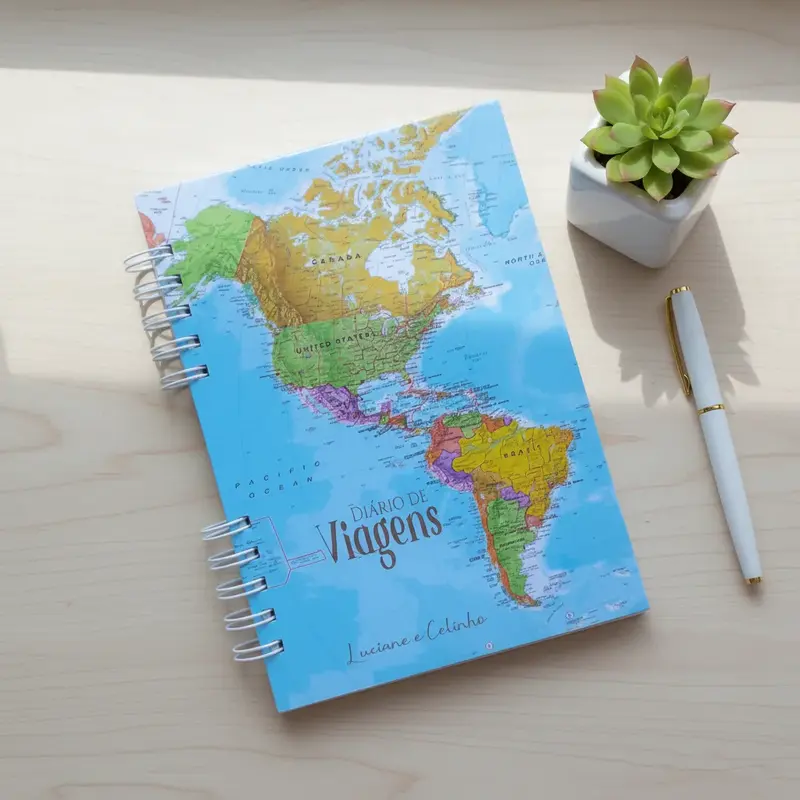 Diário de Viagens A5 - Escolha a Capa