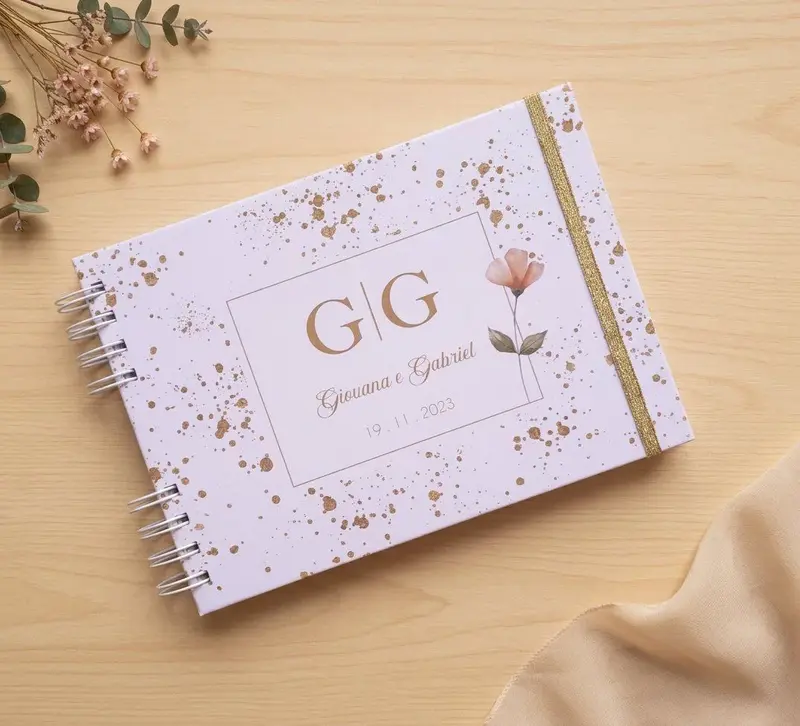 Caderno de Mensagens p/ Noivos ou Bodas - Escolha a Capa