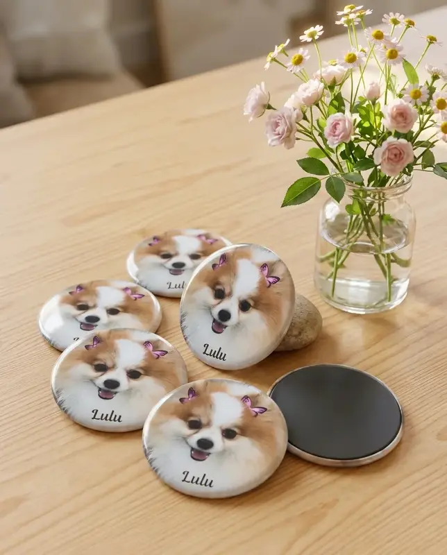 Botton Ímã de Geladeira Pet Personalizado - 5,8cm