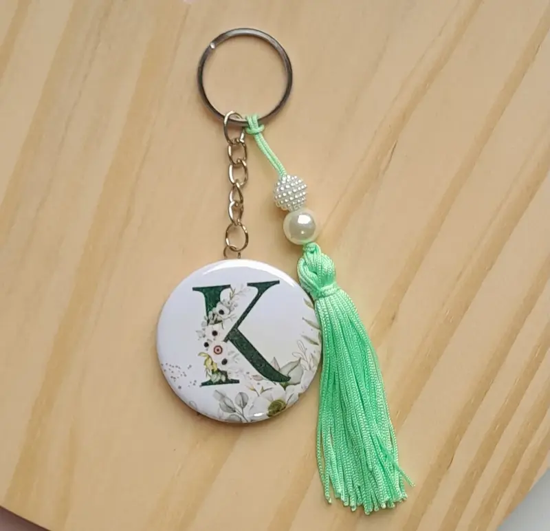 Chaveiro Botton Simples Personalizado c/ Inicial do Nome