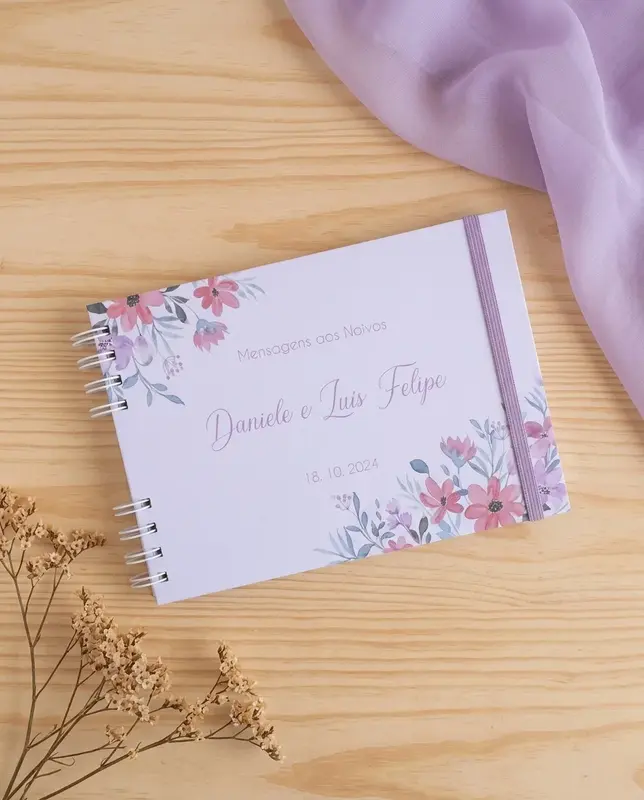 Caderno de Mensagens p/ Noivos ou Bodas - Escolha a Capa