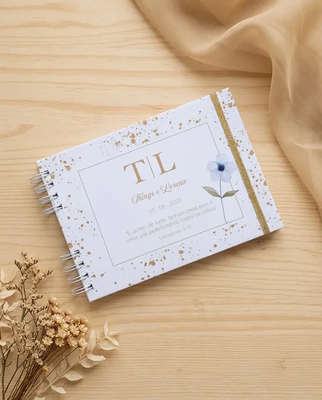 Caderno de Mensagens p/ Noivos ou Bodas - Escolha a Capa