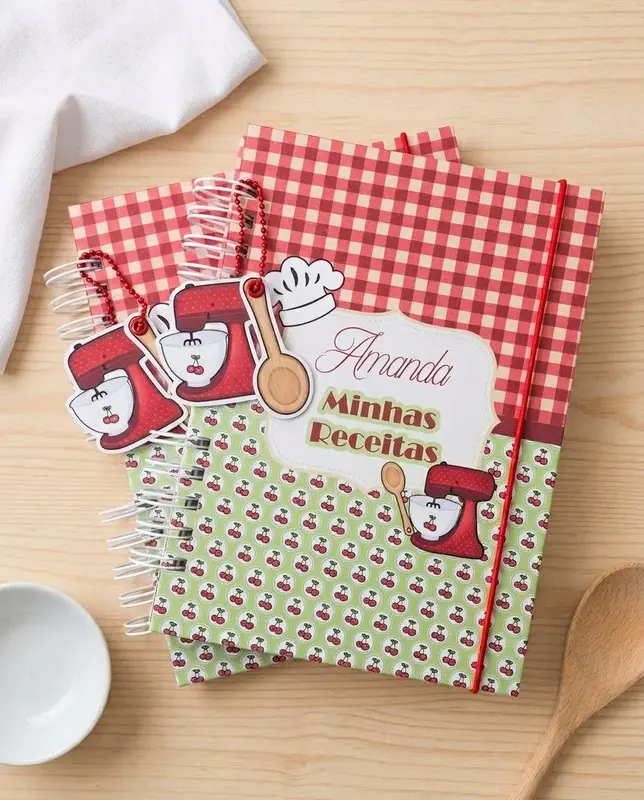 Caderno de Receitas + Divisórias Personalizado