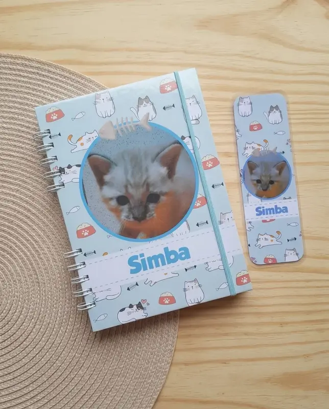 Caderneta/Planner Pet - Gato - Escolha a Estampa (link na descrição)