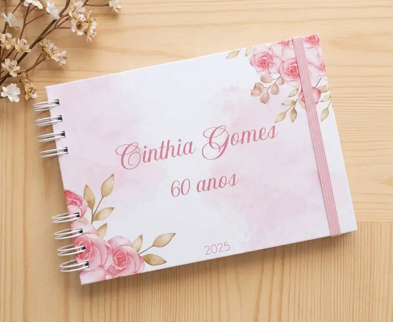 Caderno de Mensagens p/ Aniversário - Escolha a Capa