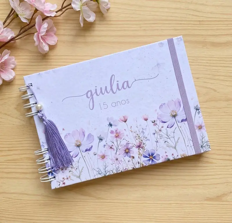Caderno de Mensagens p/ Aniversário - Escolha a Capa