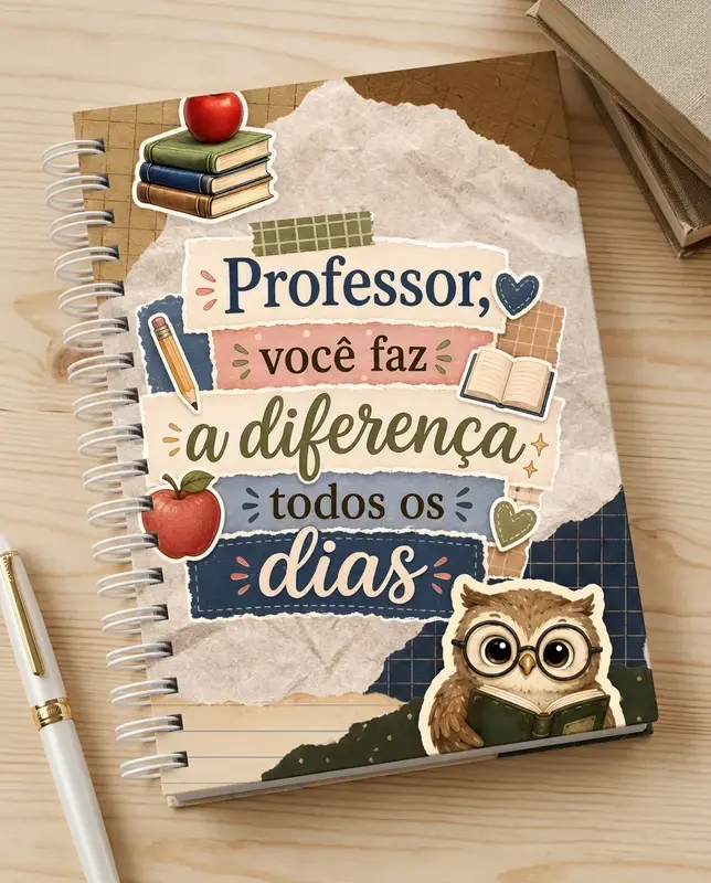 Caderno Dia dos Professores (a partir de 80 folhas)