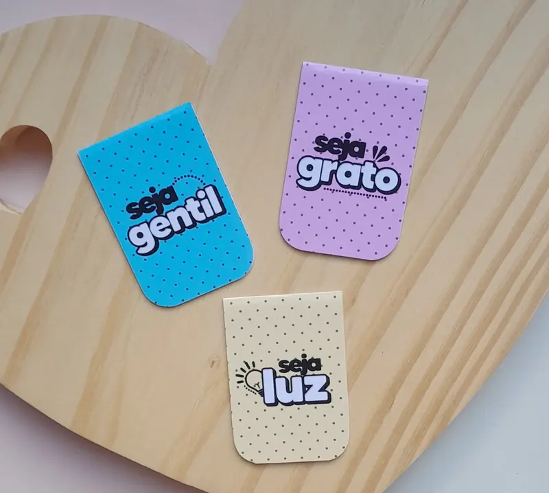 Cartela c/ 03 Marca Páginas Magnéticos(ímã)