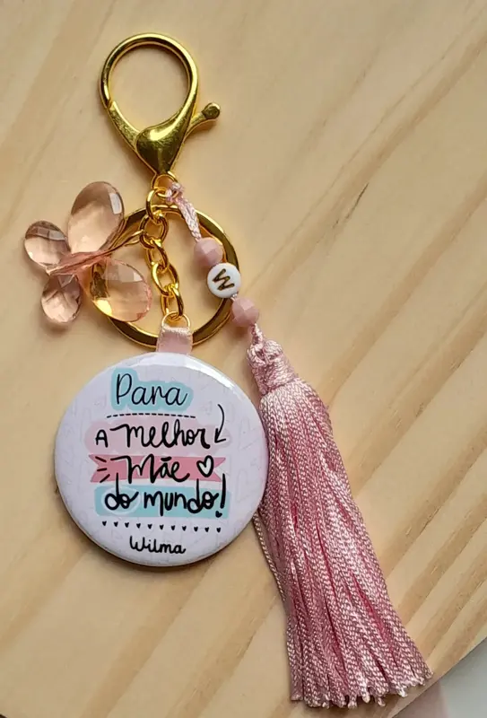Chaveiro Botton Luxo Dia das Mães