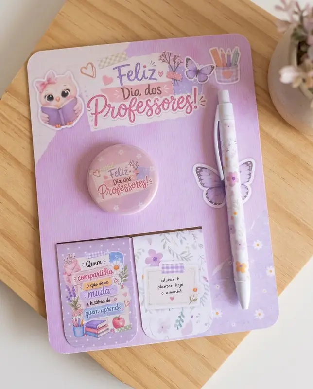 Kit Cartela Dia dos Professores - Escolha a Arte